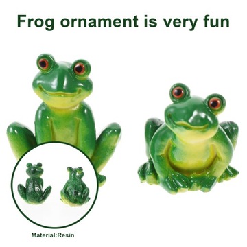 Garden Frog Ornament Animal Figurine 2 Pcs
