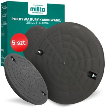5x POKRYWA RURY KARBOWANEJ 315 MM TRZONOWEJ WŁAZ DEKIEL STUDNI STUDZIENKI