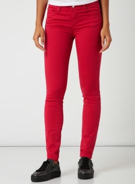 ARMANI EXCHANGE JEANSY DŻINSY SUPER SKINNY FIT 25 RÓŻOWE