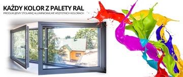 Drzwi aluminiowe Drzwi aluminium TRANSPORT EU PL 121,4cm x 209cm Na Wymiar