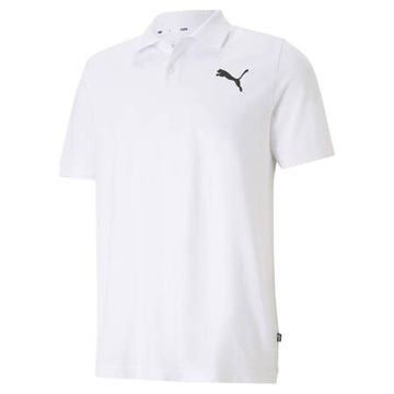 Puma koszulka męska biała polo z kołnierzykiem małe logo 586674 52 r. L