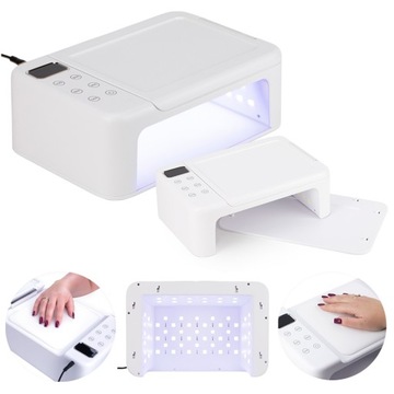 LAMPA DO PAZNOKCI UV/LED MOCNA 168W DO HYBRYD ŻELU PODKŁADKA POD DŁOŃ
