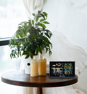 МЕТЕОСТАНЦИЯ МЕТЕО ТЕРМОМЕТР ГИГРОМЕТР ЧАСЫ БУДИЛЬНИК + 3 ДАТЧИКА