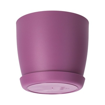 КРЫШКА НА ЦВЕТОЧНЫЙ ГАЗОН 18см ЦВЕТОЧНЫЙ ГОРШОК С ПОДСТАВКОЙ ФИОЛЕТОВЫЙ ДЛЯ ГОСТИНОЙ