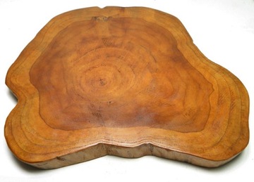 Plaster Drewna Tik 40cm Deska Podkładka Kuchenna na Stół Lite Drewno TEAK