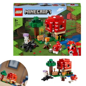 LEGO Minecraft 21179 Грибной домик 272 элемента игрушка из кубиков в подарок