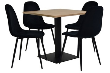 Komplet 4 krzesła IK-04 + stół TB-02-B 80x80cm