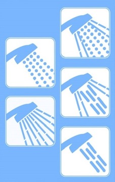 РУЧКА ДЛЯ ДУША GUTTA 5-ФУНКЦИОНАЛЬНАЯ ХРОМ LIMA