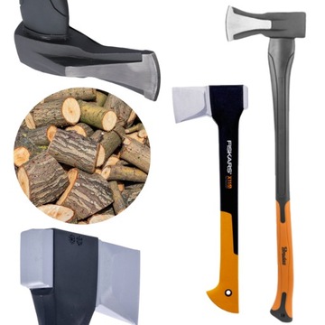 FISKARS Siekiera rozłupująca S X11 + Siekiera BRADAS do łupania 80cm duża