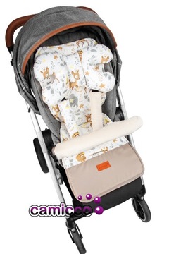WKŁADKA dwustronna wózka SPACERÓWKI wkładki wózków CAMICCO VELVET ZESTAW
