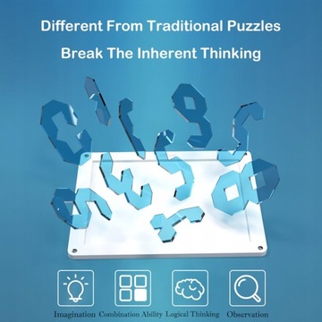 YESTARY Acrylic Puzzle Toy Brain Tease Jigsaw