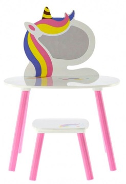 TOALETKA DLA DZIEWCZYNKI JEDNOROŻEC + KRZESEŁKO