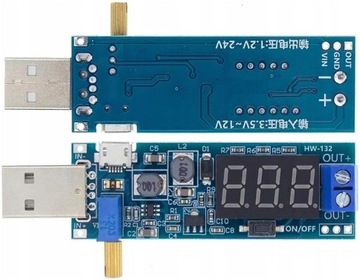MODUŁ ZASILANIA USB DC-DC 5V ORAZ 3.3V / 12V STEP UP DO DC 1.2V-24V