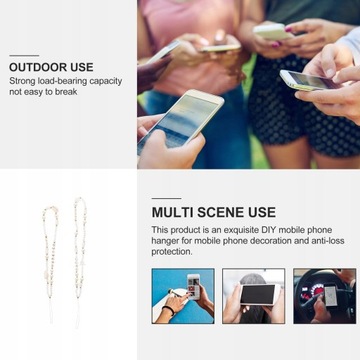 Цепочка для телефона-ракушки бусины 2 шт.