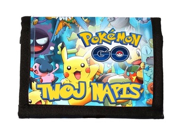 Portfel POKEMON GO Sportowy TwÓj Napis IMIĘ ksywa
