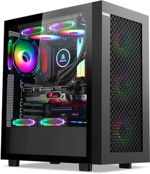 БОЛЬШОЙ КОРПУС E-ATX USB 3.0 ПОЛНОСТЬЮ СЕТЧАТЫЙ ИГРОВОЙ СТЕКЛЯННЫЙ ПОДВАЛ