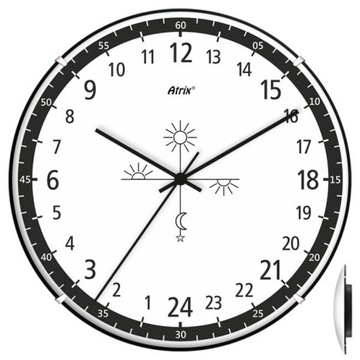 Zegar naścienny 24-godzinny convex #1B