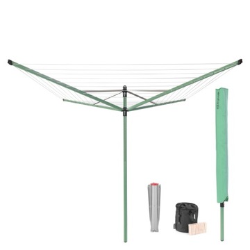 BRABANTIA - Suszarka ogrodowa 50 m - Mocowanie do gruntu, pokrowiec