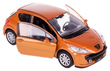 PEUGEOT 207 MODEL METALOWY WELLY 1:34 POMARAŃCZOWY