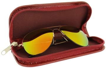 Pudełko etui pokrowiec na okulary SKÓRZANE KOLORY