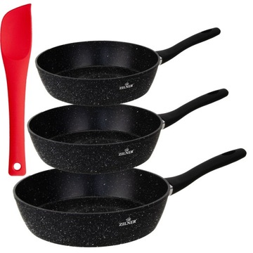 zestaw komplet patelni 3el patelnie 14/16/18cm