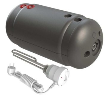 Bojler + GRZAŁKA 2kW dwupłaszczowy do ciepłej wody ELEKTROMET WGJ-G 120 L