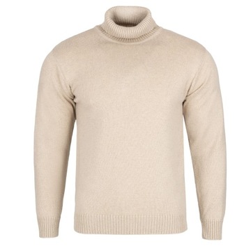 GOLF MĘSKI WEŁNIANY SWETER BEŻOWY! XXL SW637