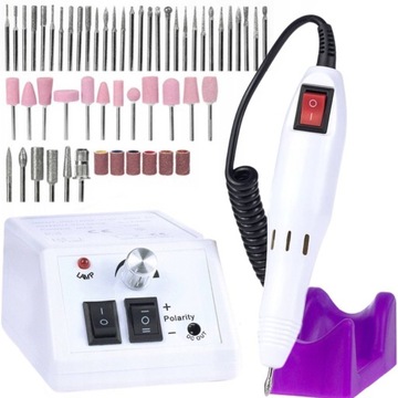 МАНИКЮРНЫЙ СТАНОК ДЛЯ ФРЕЗИРОВАНИЯ НОГТЕЙ + 3 НАБОРА ФРЕЗ