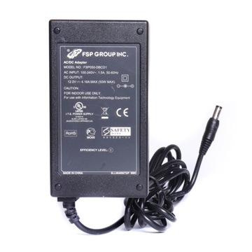 ZASILACZ 12V 4,16A 50W 2,1/5,5mm FSP Z KABLEM AC