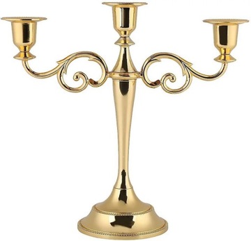Branch Candlestick Vintage Metal Candle Holder For Wedding Home(color:Gold)