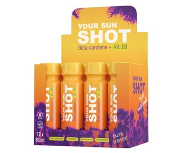 Soleo Sun Shot suplement drink napój na brązową opaleniznę carotene + wit.D