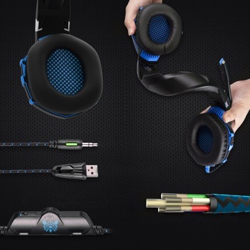 ИГРОВЫЕ НАУШНИКИ С МИКРОФОНОМ ДЛЯ ГЕЙМЕРОВ