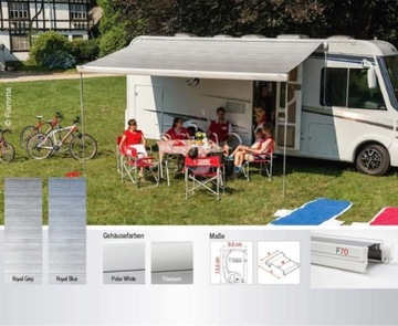 Настенная маркиза ROYAL Fiamma F70 450 Titanium для кемпера и фургона