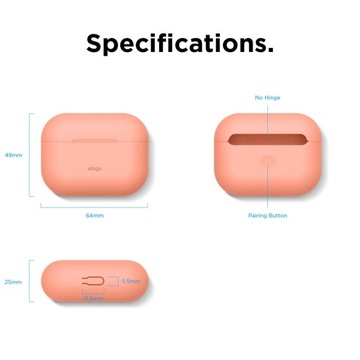Оригинальный чехол Elago для AirPods Pro Peach