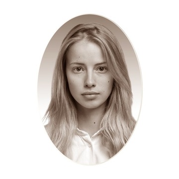 ZDJĘCIE NAGROBKOWE OWAL SEPIA porcelana - 8x10cm