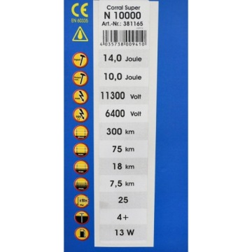 Пастух с сетевой электрификацией Corral N10000 14J
