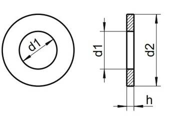ШАЙБА ПЛОСКАЯ НЕРЖАВЕЮЩАЯ М3 ШАЙБЫ 100 ШТ.