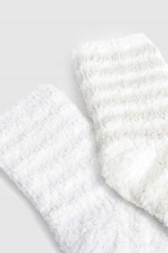 Boohoo upu paski 2-pack kontrast fluffy skarpetki 36-39 NG8