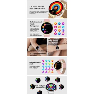 Inteligentny zegarek Tlen we krwi Tętno Monitorowanie snu Sport Wodoodporny