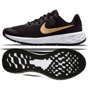 Buty sportowe NIKE REVOLUTION 6 NN GS DD1096002 wygodne czarne