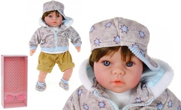 LALKA CHŁOPIEC 45cm SZYTE WŁOSY MÓWI ŚPIEWA BOBAS