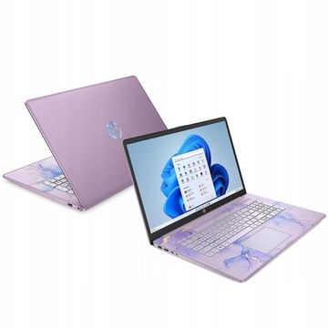 HP 17 FHD Quad SSD 16GB 512GB W11 LAWENDOWY Czytnik Linii PK IPS