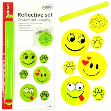 НАБОР светоотражателей, светоотражающая лента, REFLECTIVES, 8 шт.