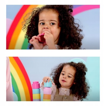 KLOCKI SENSORYCZNE W WIADERKU DLA ROCZNEGO DZIECKA KLOCUSZKI PREZENT