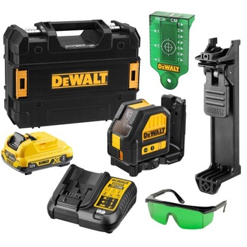 Laser krzyżowy 10,8V ZIELONY 20m DeWalt DCE088D1G Aku 2.0Ah