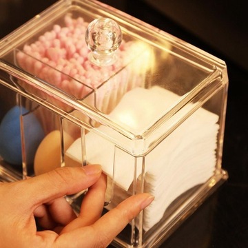 Держатель для ватных дисков, 4 секции для макияжа