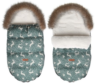 ŚPIWOREK DO WÓZKA SANEK GONDOLI OCIEPLANY Z FUTERKIEM PREMIUM BABYMAM