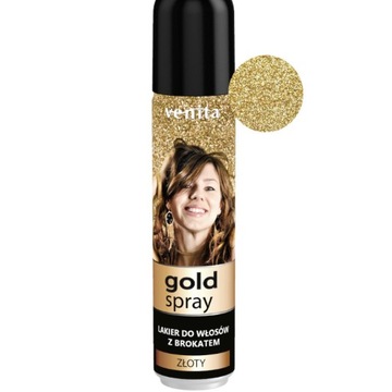 VENITA LAKIER DO WŁOSÓW Z BROKATEM GOLD złoty