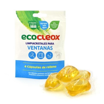 Płyn do mycia szyb i luster, kapsułki uzupełniające ECOCLEOX (4x5ml)