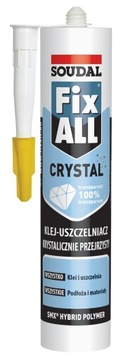 SOUDAL FIXALL KLEJ USZCZELNIACZ HYBRYDOWY KRYSTALICZNIE PRZEJRZYSTY 290ml